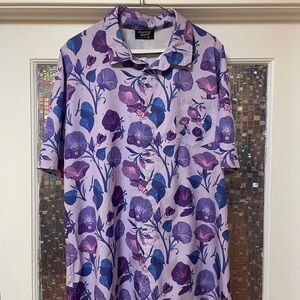 Purple Floral Button Down Shirt